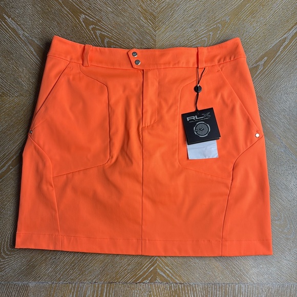 RALPH LAUREN X Bright Orange Island Cor Golf Skort 8